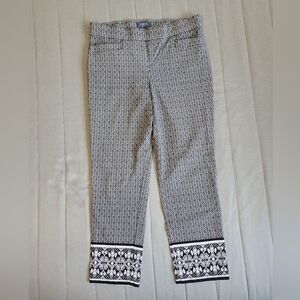 Verve Black and White Patterned Pants size L
